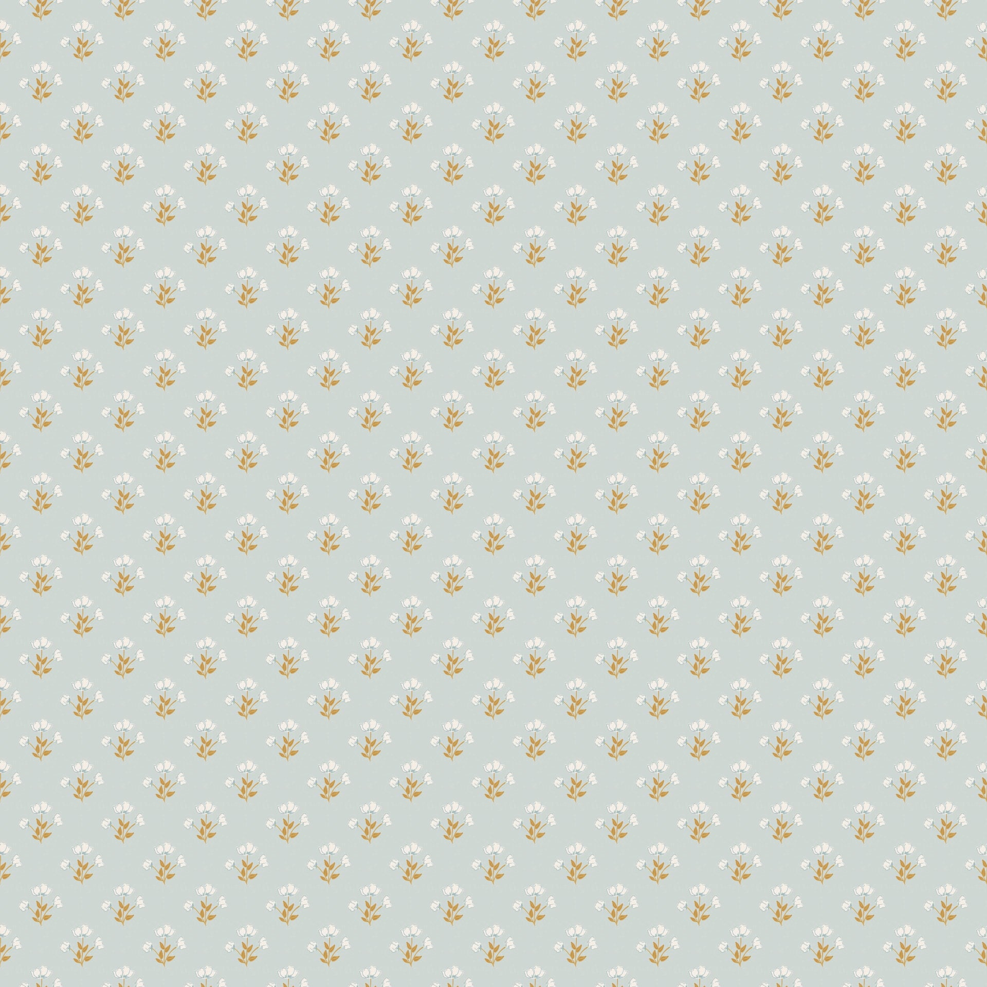 Alyce Vintage Floral Removable Wallpaper in Blue, White & Brown