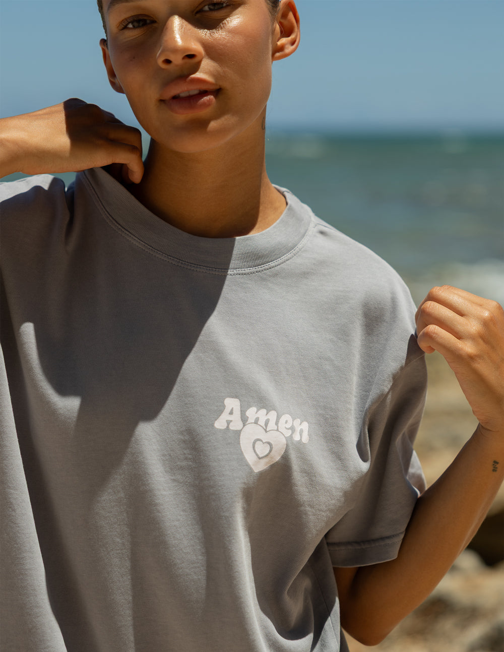 Amen Unisex Tee: Relaxed Fit Cityscape Cotton Streetwear Graphic
