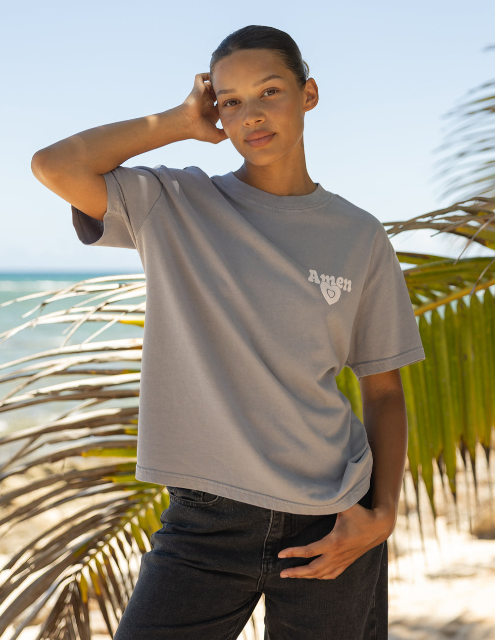 Amen Unisex Tee: Relaxed Fit Cityscape Cotton Streetwear Graphic