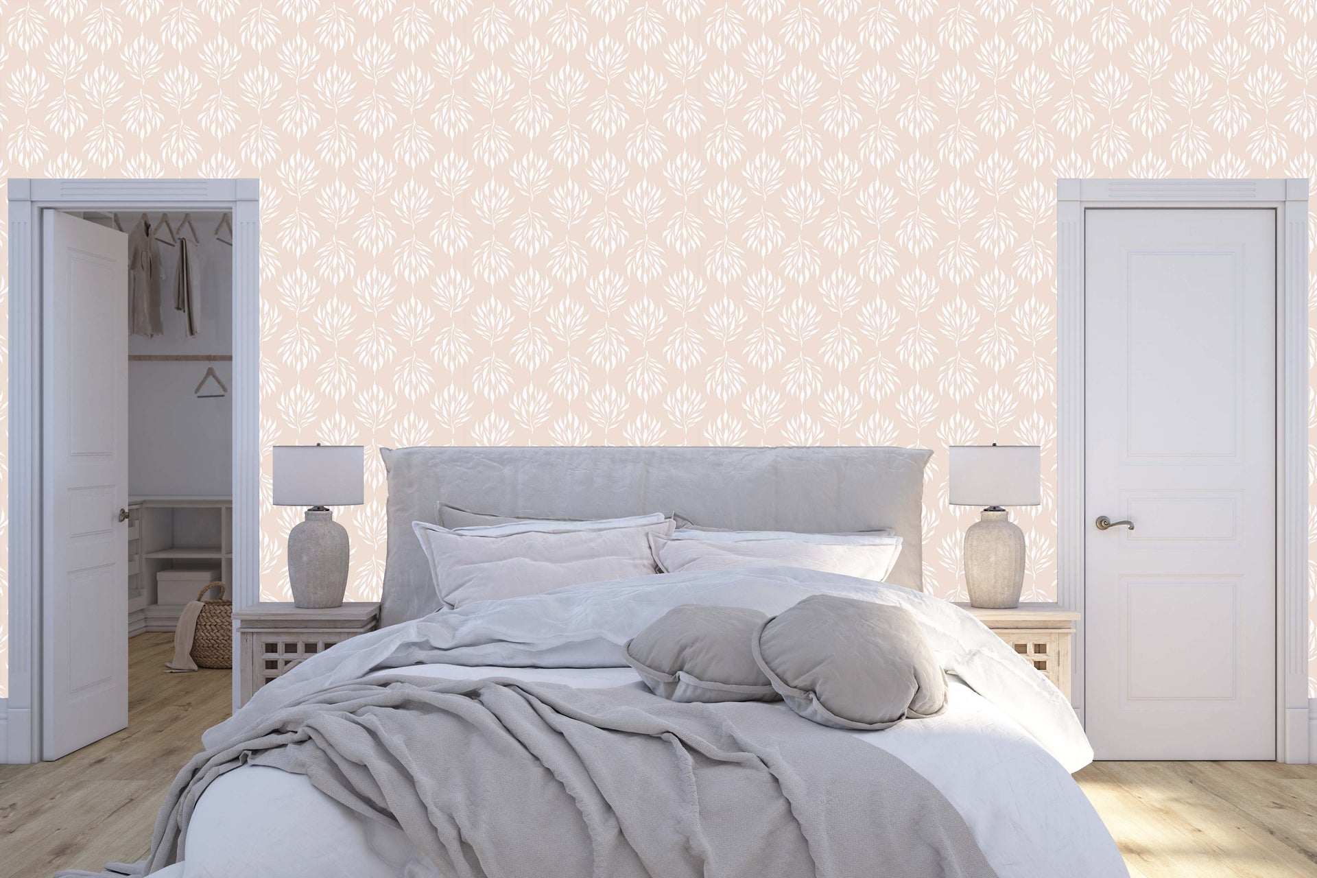 Amorette Floral Removable Wallpaper in Blue, Pink and Mint