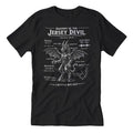 Anatomy of the Jersey Devil graphic t-shirt featuring a scientific diagram of the Pine Barrens legend.