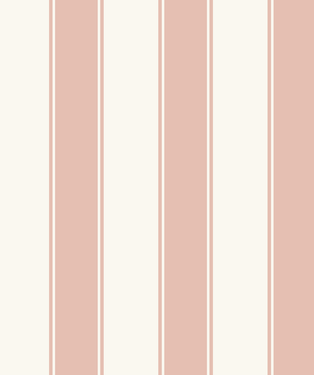 Andy Striped Removable Wallpaper in Blue, White, Pink and Cream