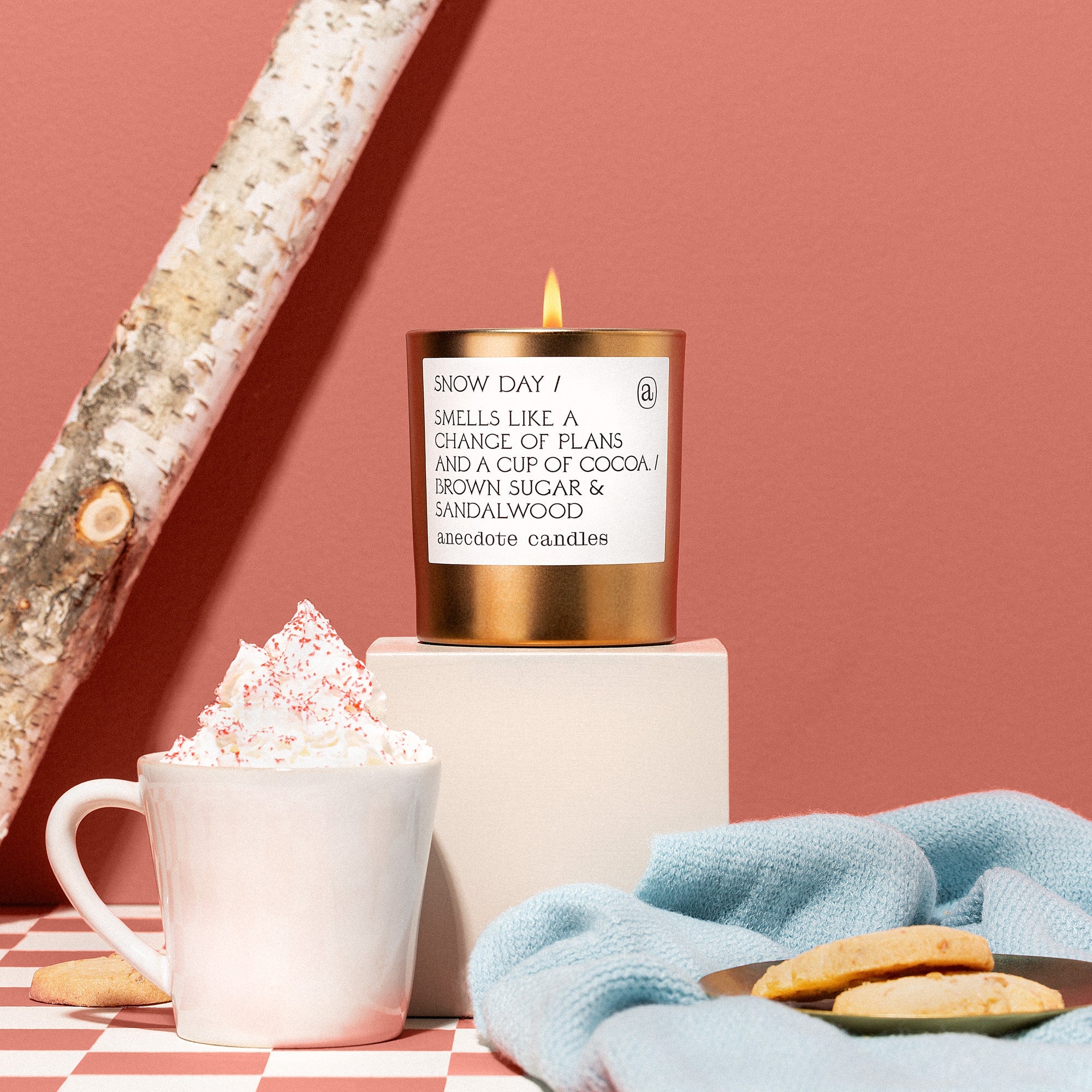 Snow Day Gold Metallic Candle