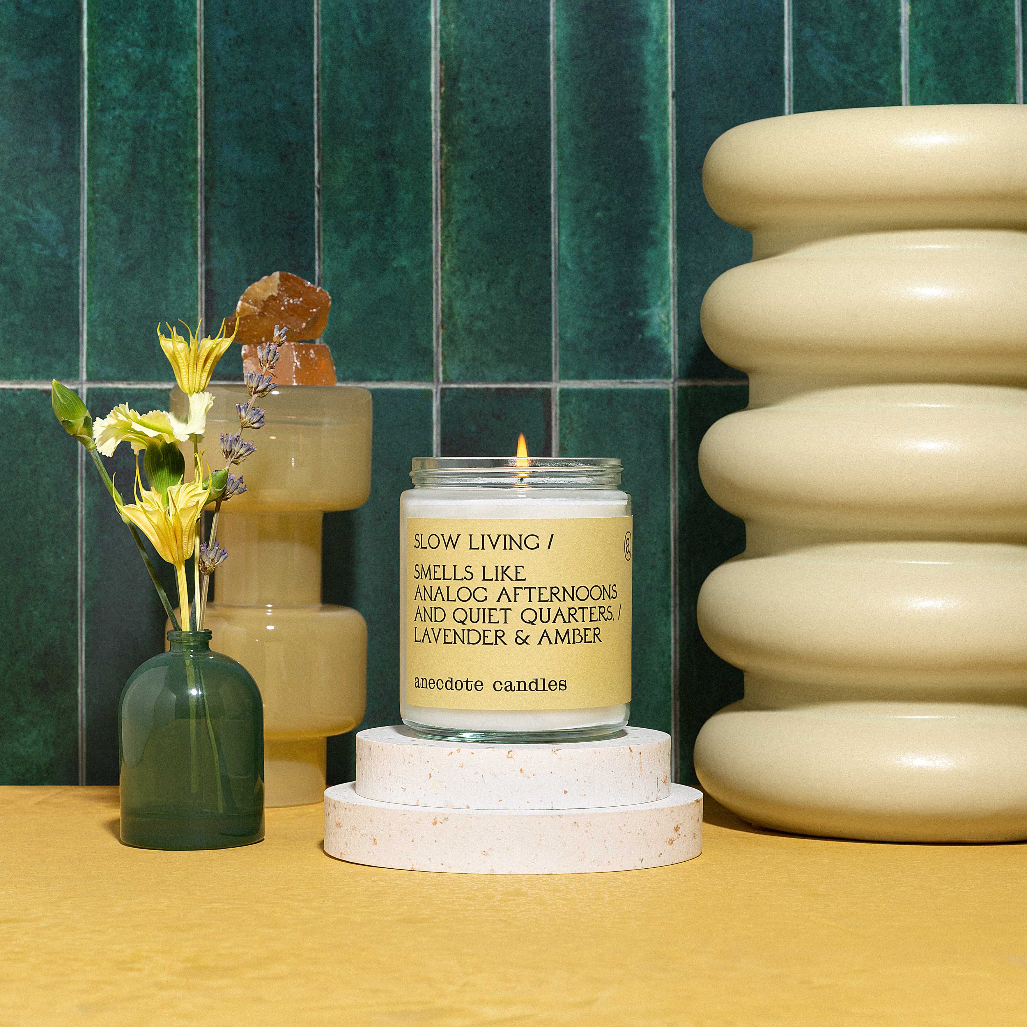 Slow Living Lavender Amber Candle