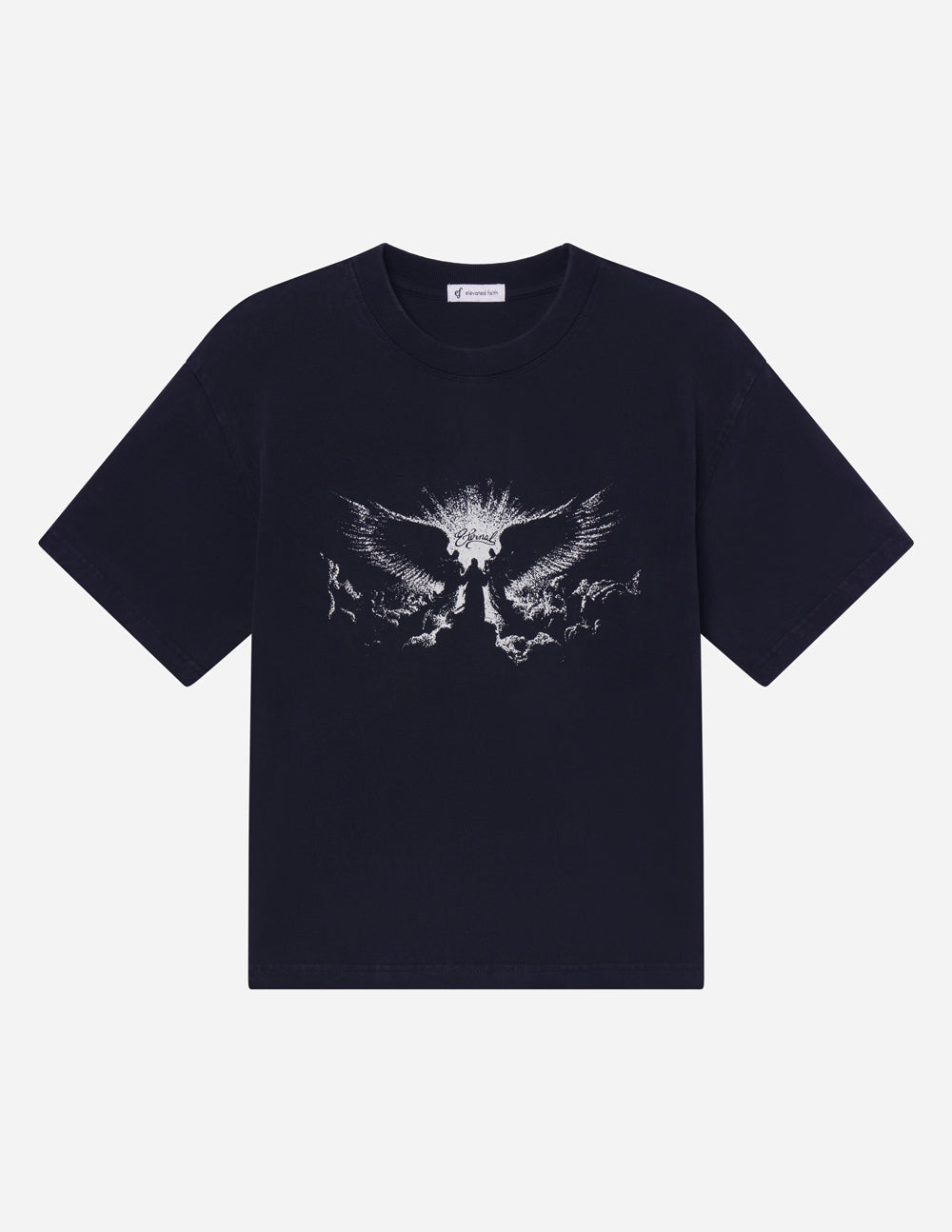Heavyweight Cotton Boxy Tee in Black and White