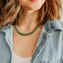 Anika Green Beaded Necklace