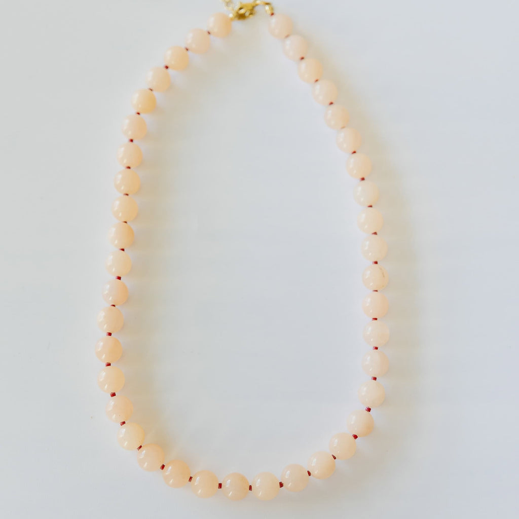 Anika Peach Beaded Necklace