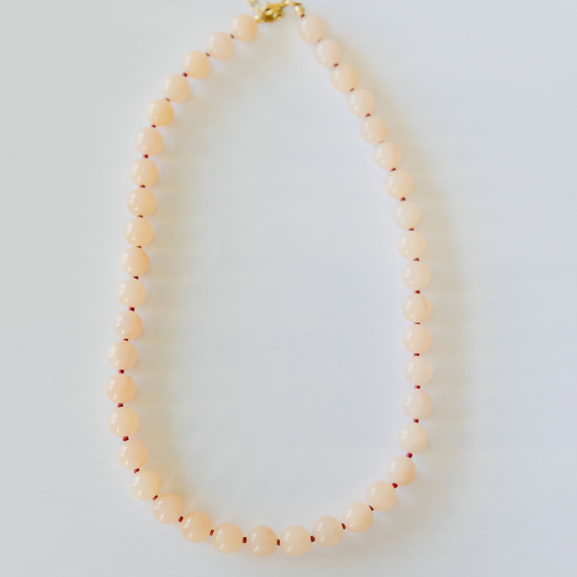 Anika Peach Beaded Necklace