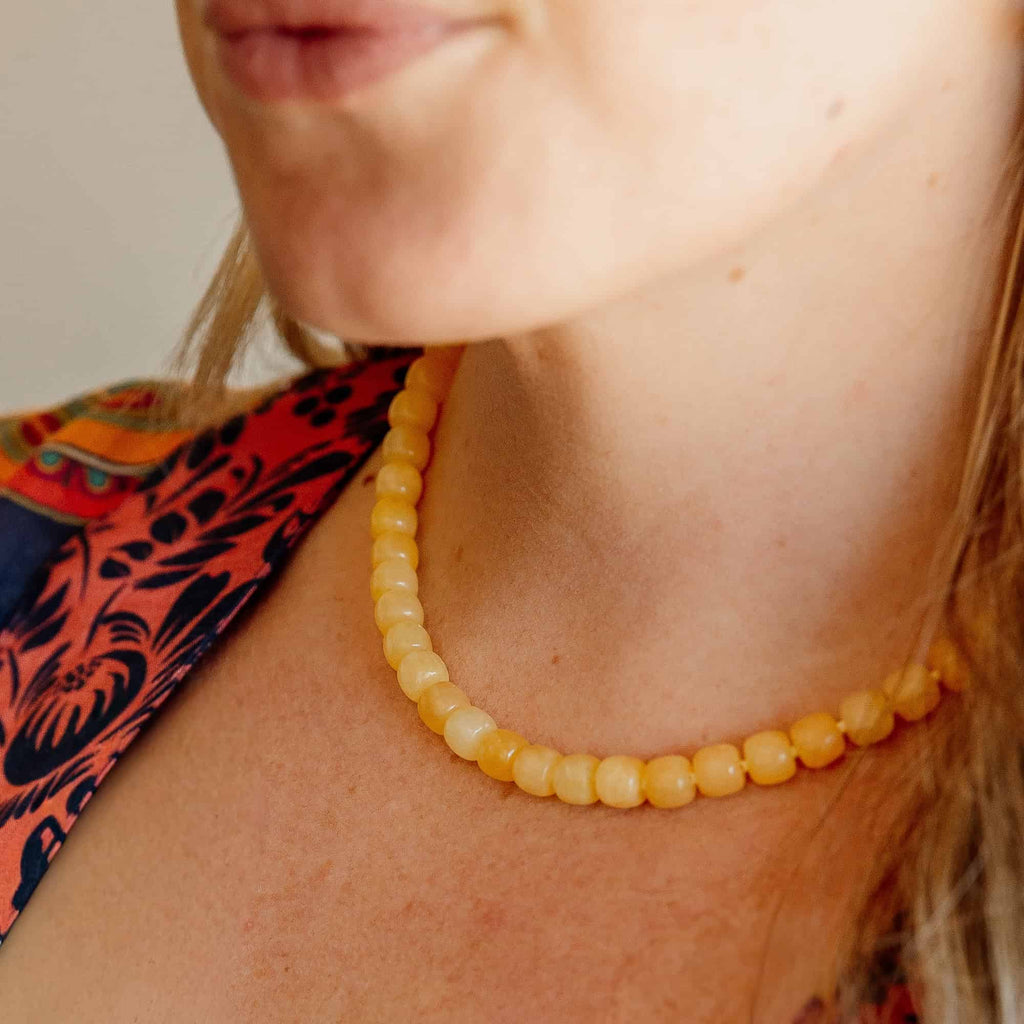 Anika Yellow Beaded Necklace
