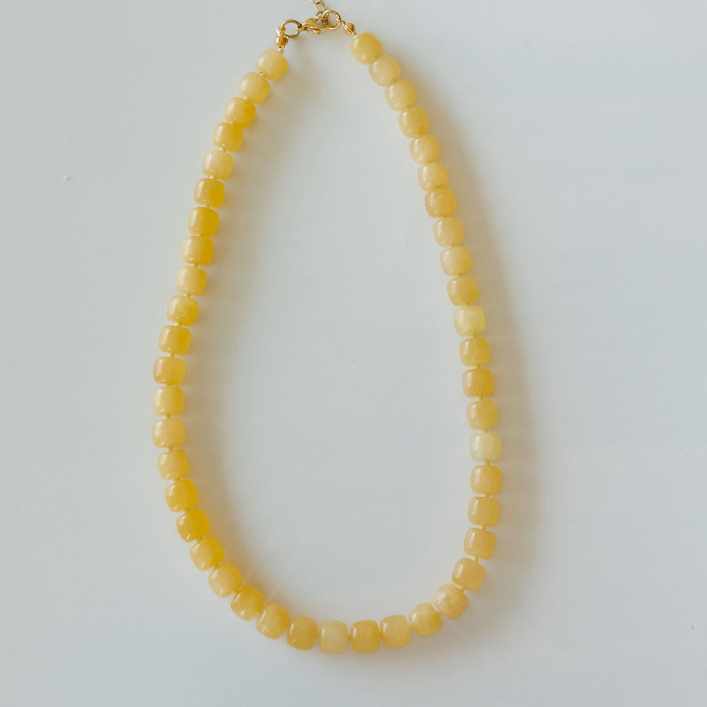 Anika Yellow Beaded Necklace