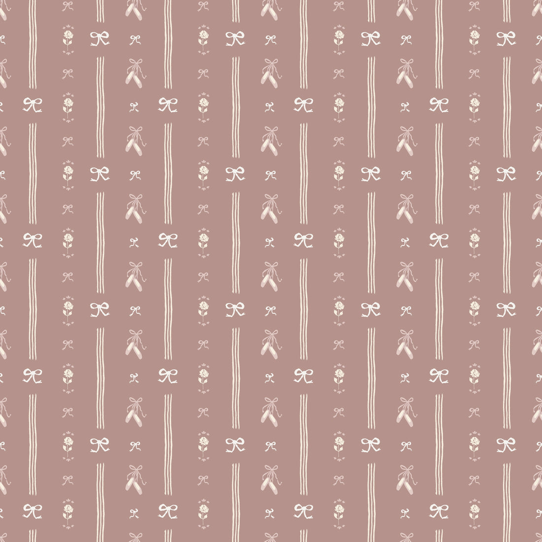 Anna Removable Wallpaper - Cream and Pale-Pink Romantic Nursery