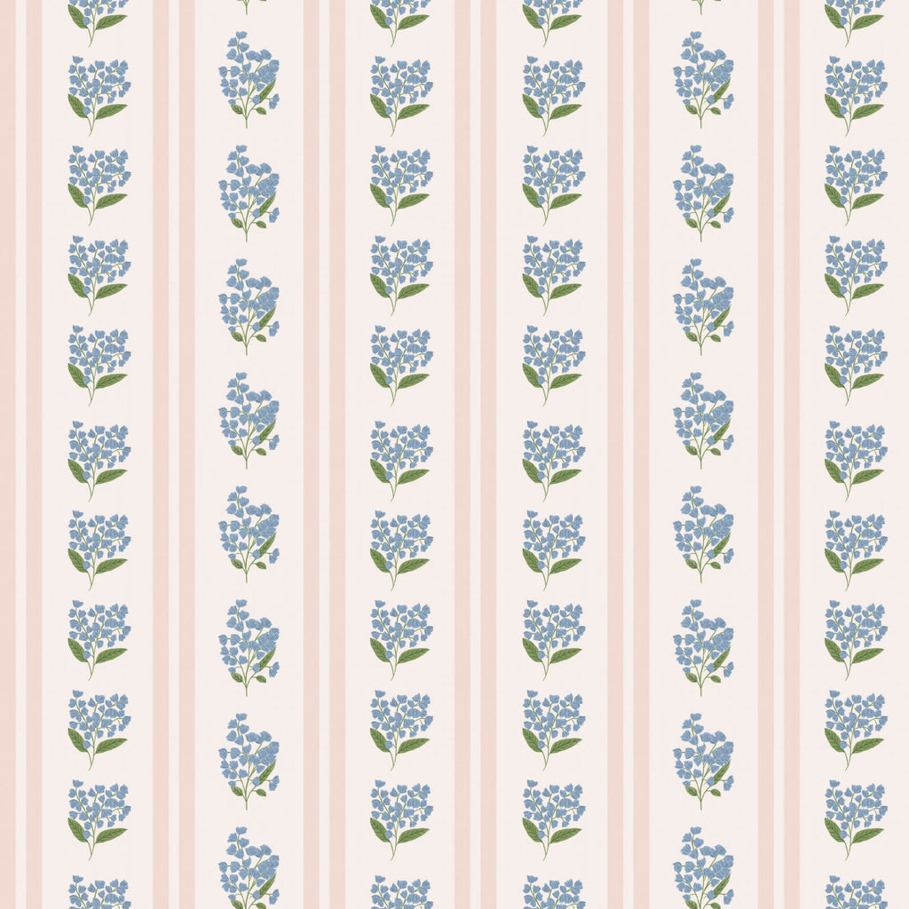 Annalise Floral Removable Wallpaper in Pink, White, Blue, and Green