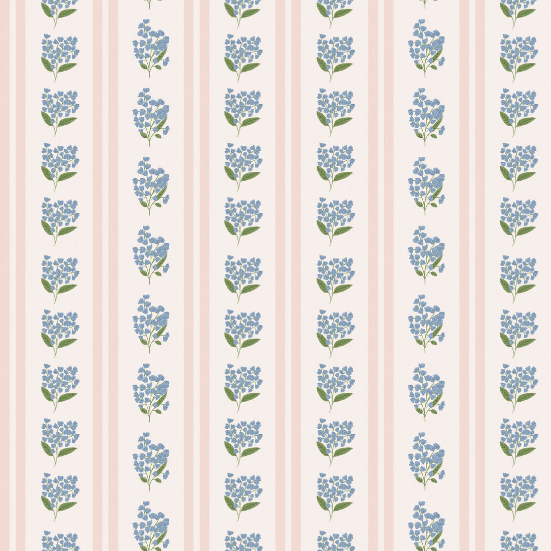 Annalise Floral Removable Wallpaper in Pink, White, Blue, and Green