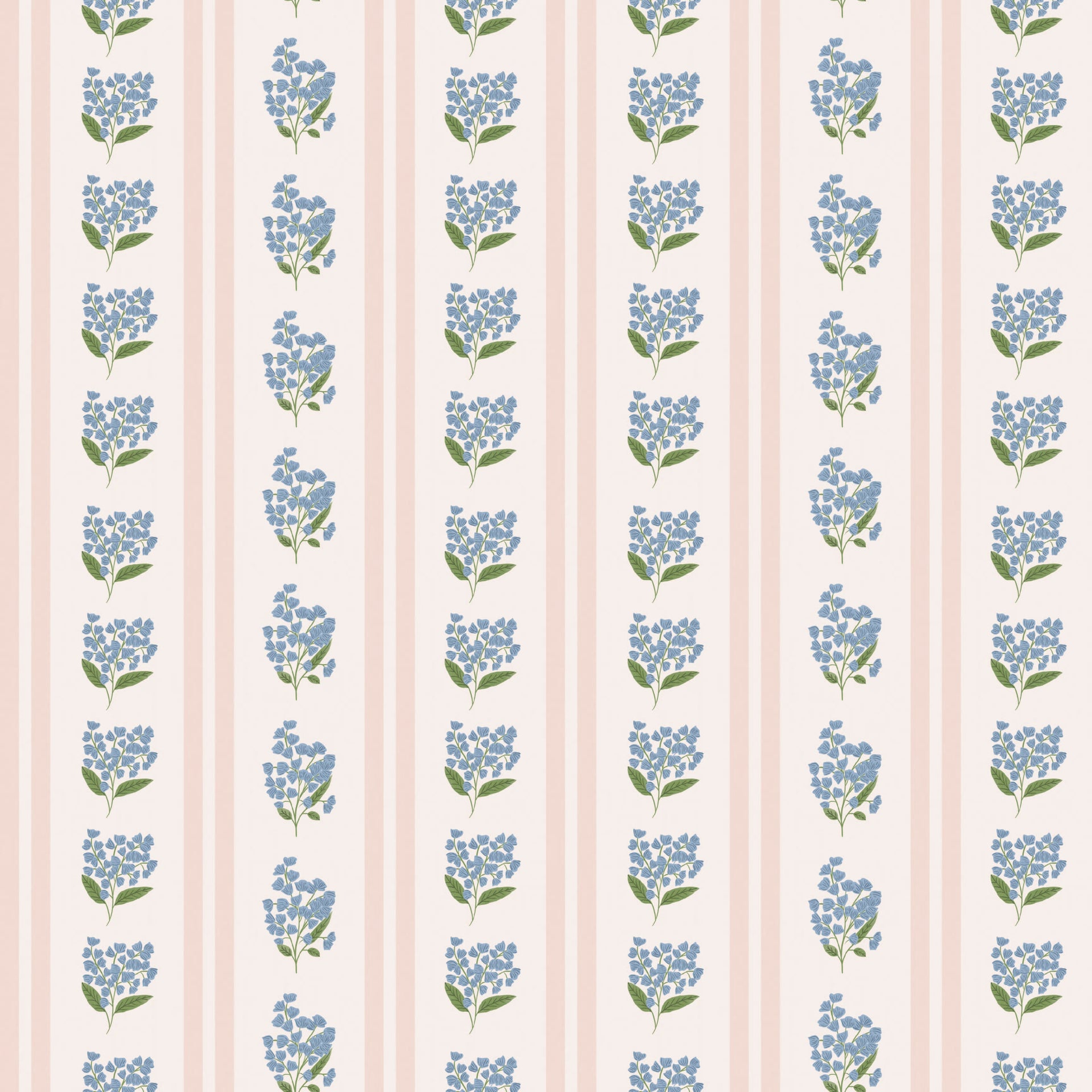 Annalise Floral Removable Wallpaper in Pink, White, Blue, and Green