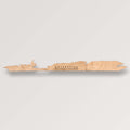 Antarctica wooden map piece in natural colors, shown in multiple size options
