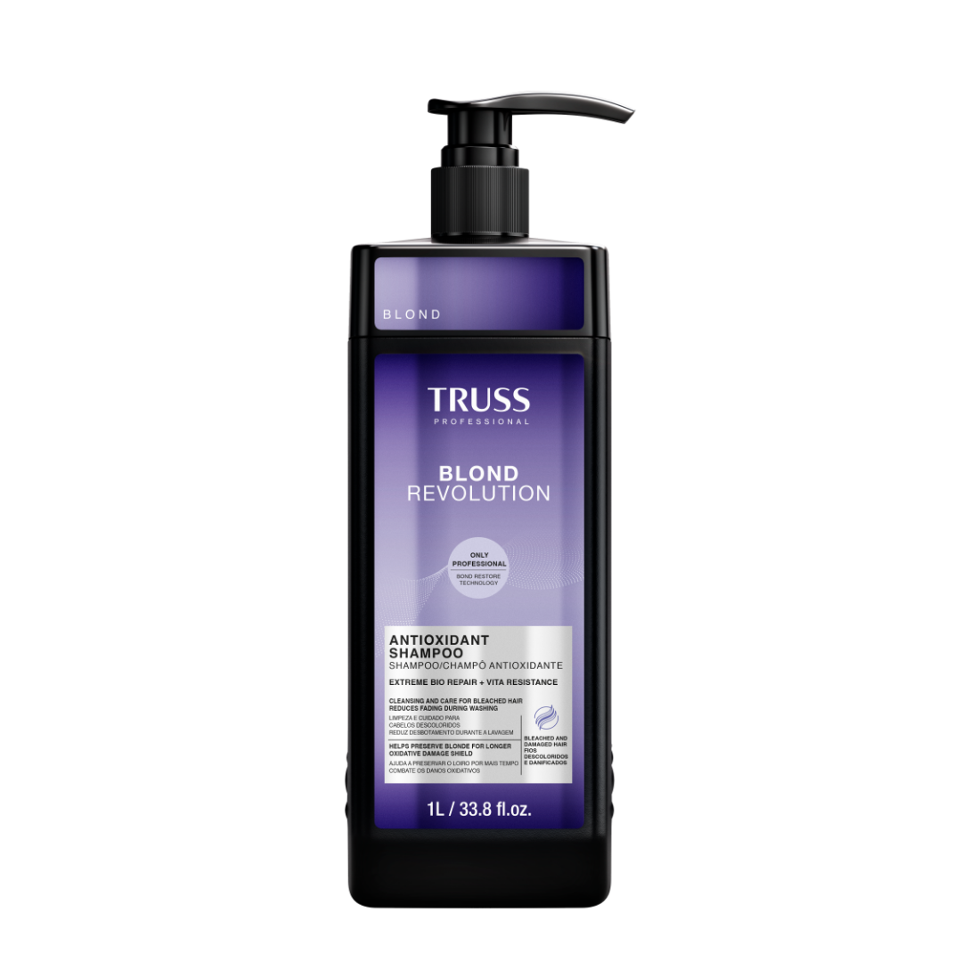 Truss Blond Revolution Antioxidant Shampoo 33.8 oz bottle for blonde hair care