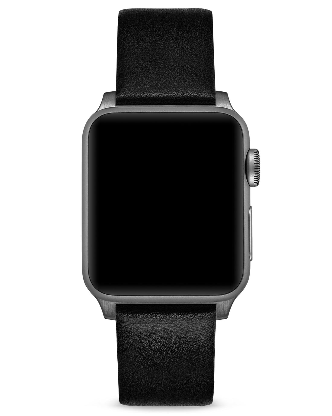 Leather Apple Watch Band 44/46mm with Graphite Stainless Steel