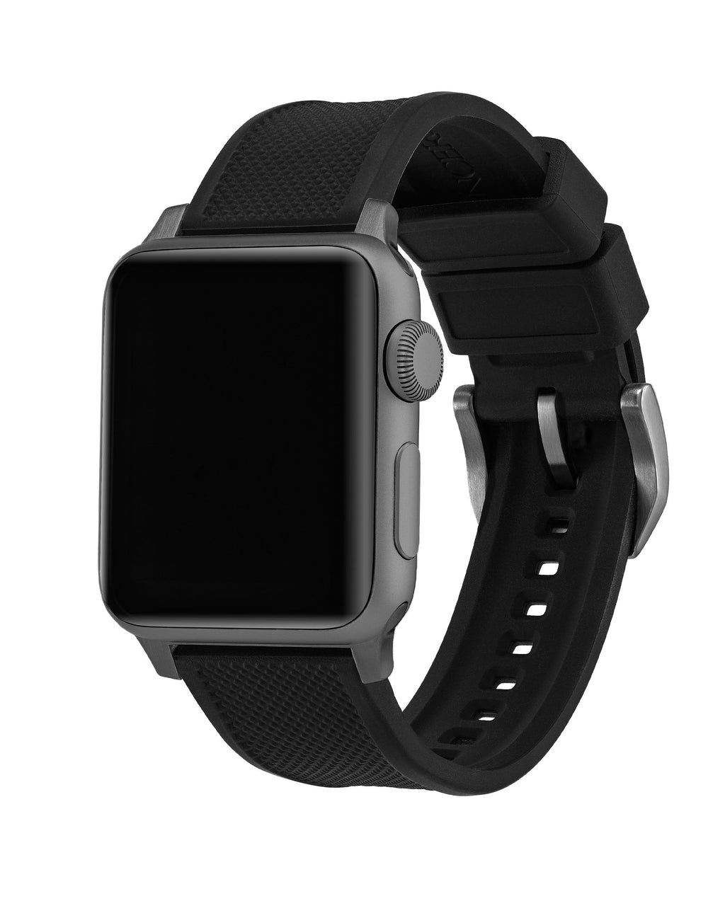 Silicone Apple Watch Band 44/46mm with Graphite Hardware
