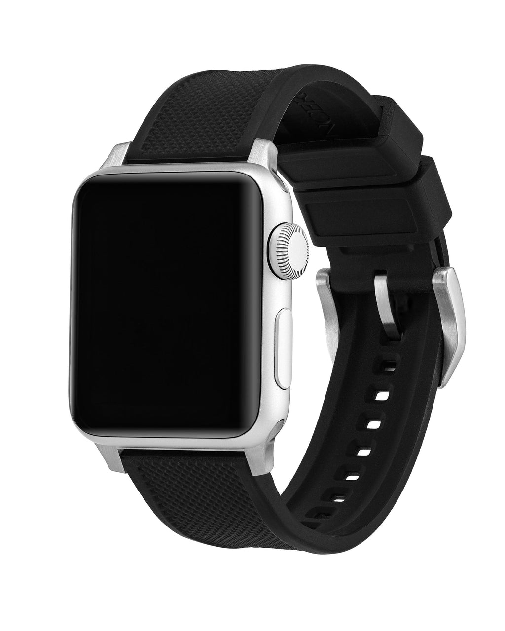 Silicone Apple Watch Band with Silver Hardware for 41/42mm Watches