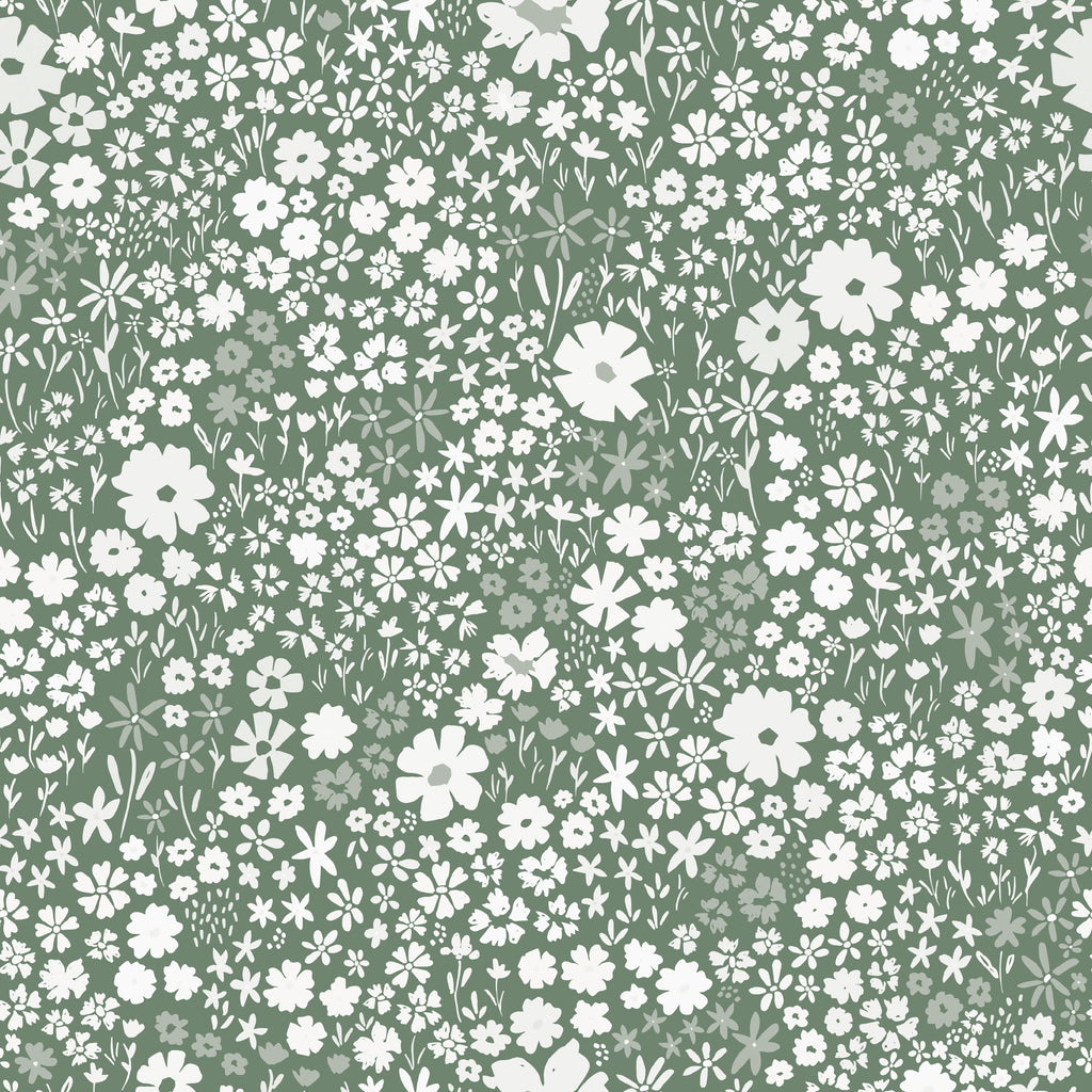 April Floral Removable Wallpaper - Pink, Terracotta & Green