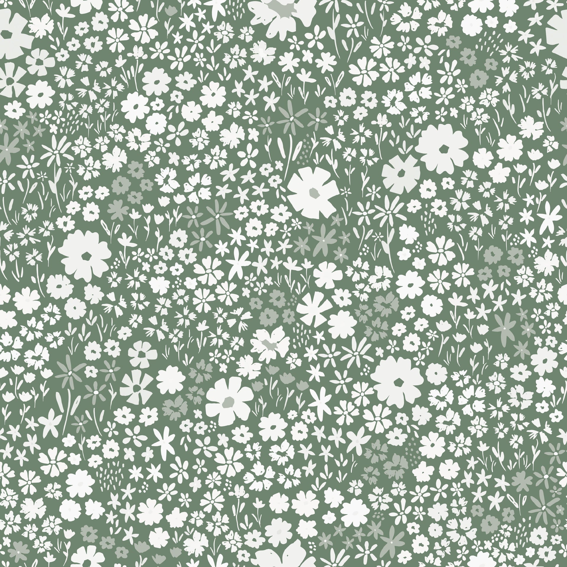 April Floral Removable Wallpaper - Pink, Terracotta & Green