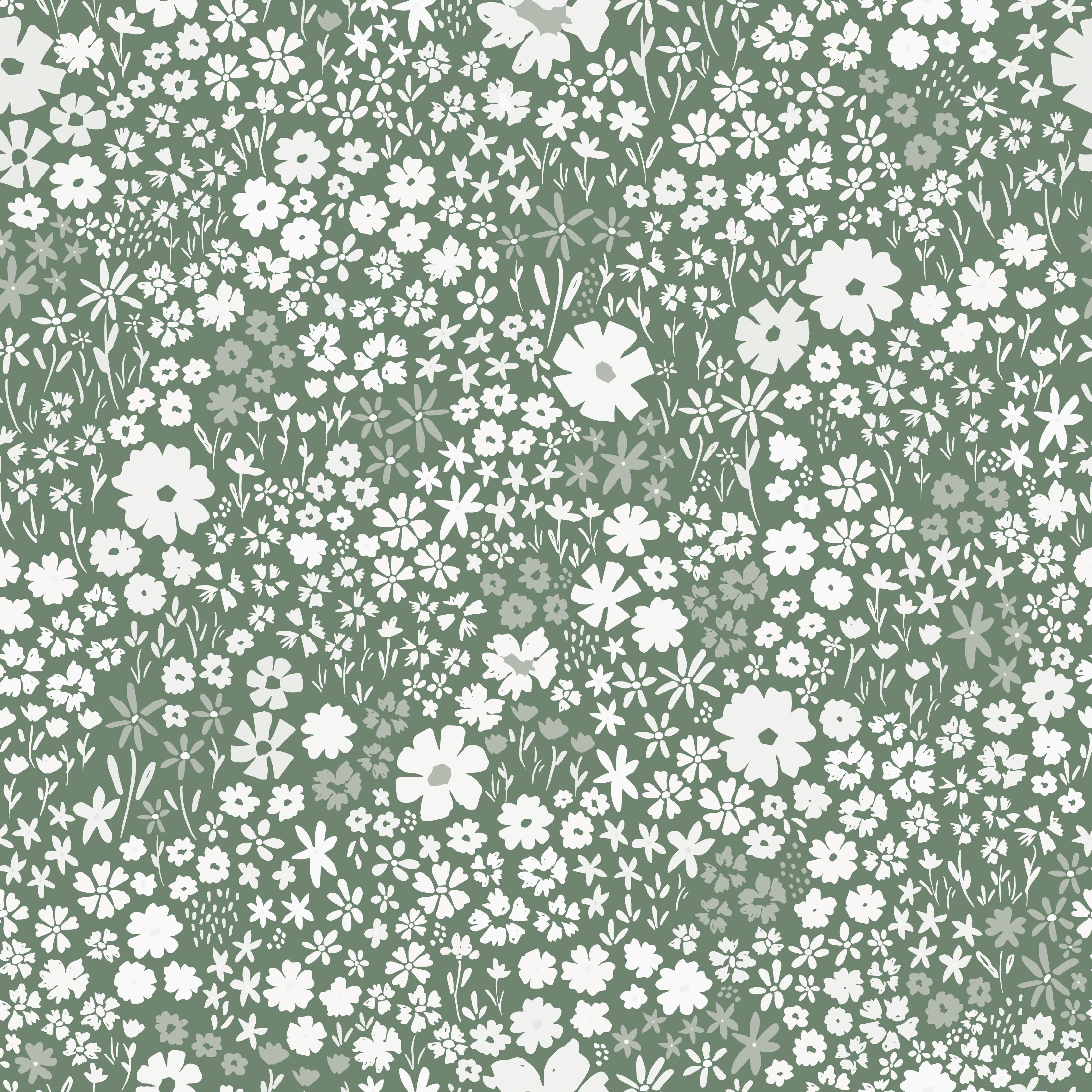 April Floral Removable Wallpaper - Pink, Terracotta & Green