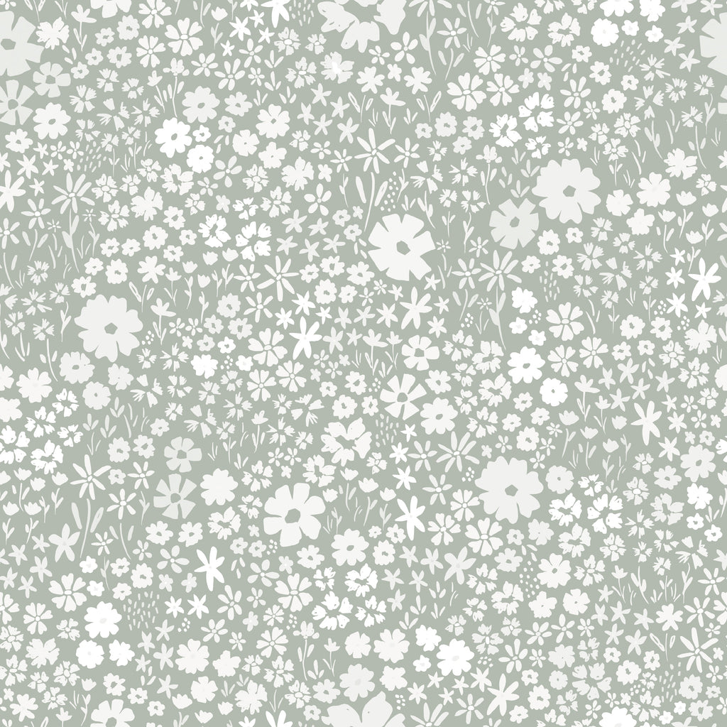 April Floral Removable Wallpaper - Pink, Terracotta & Green
