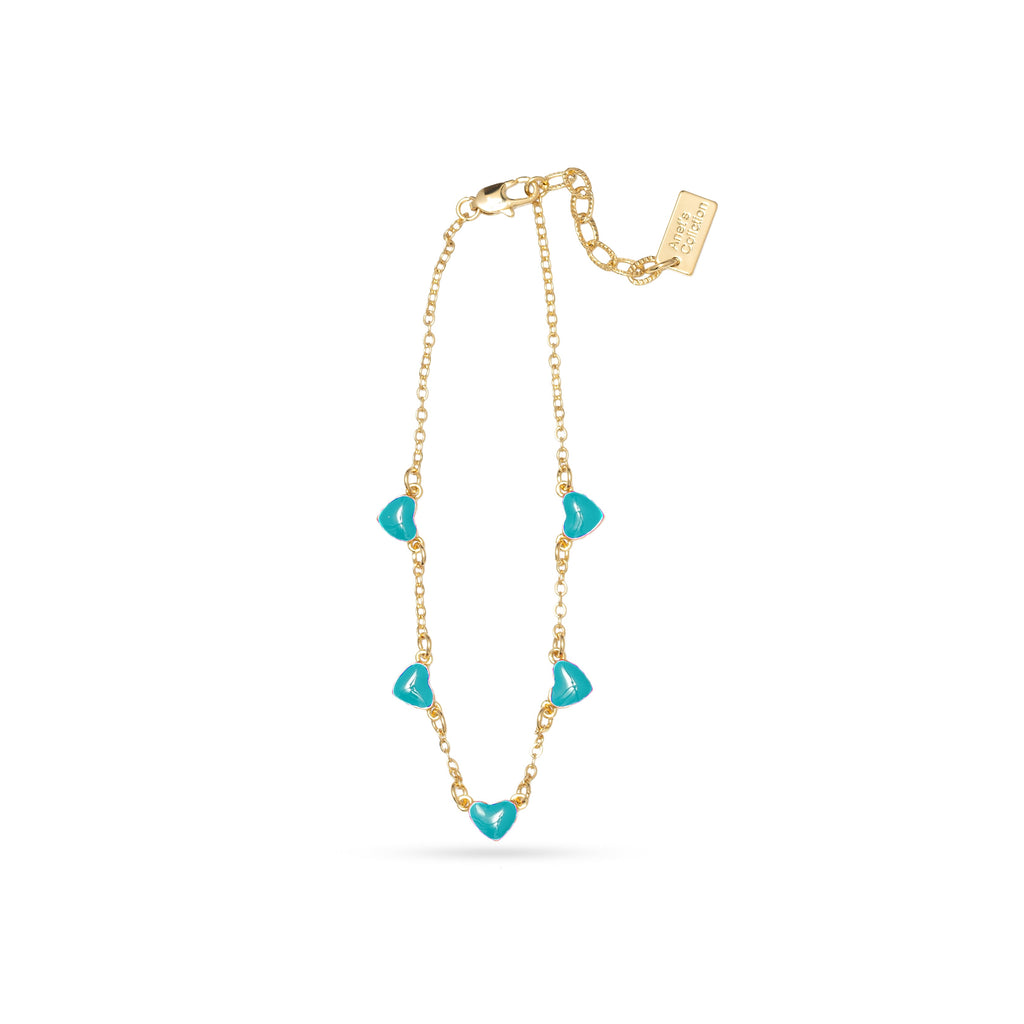 Heartfelt Charm: Chain of Hearts Bracelet