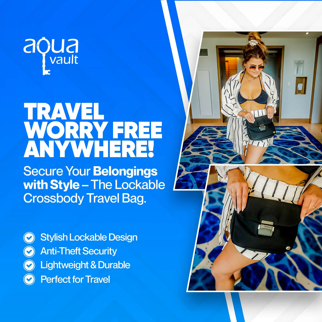 Lockable Crossbody Bag for Travel – Stylish, Secure, and Anti-Theft