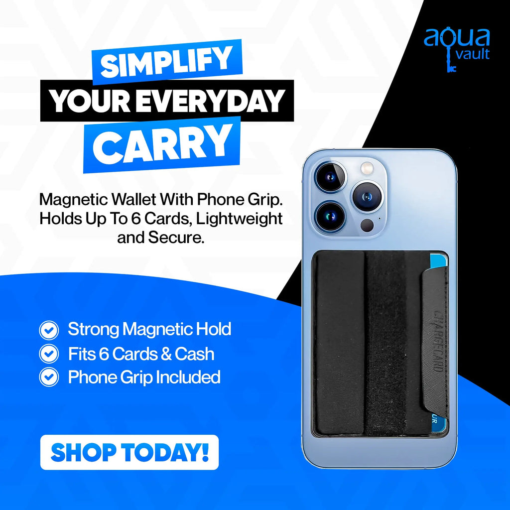 Magnetic Wallet with Phone Grip – Thin Magnetic Phone Wallet for iPhone
