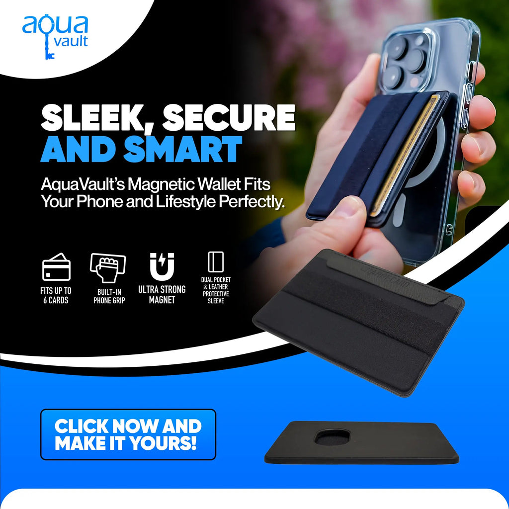 Magnetic Wallet with Phone Grip – Thin Magnetic Phone Wallet for iPhone