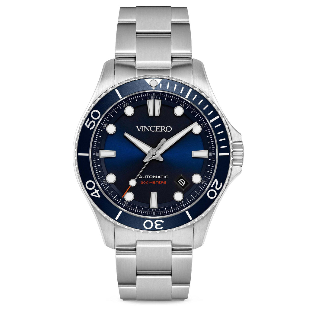 The Argo Automatic dive watch in Deep Ocean blue with a professional-grade stainless steel finish.