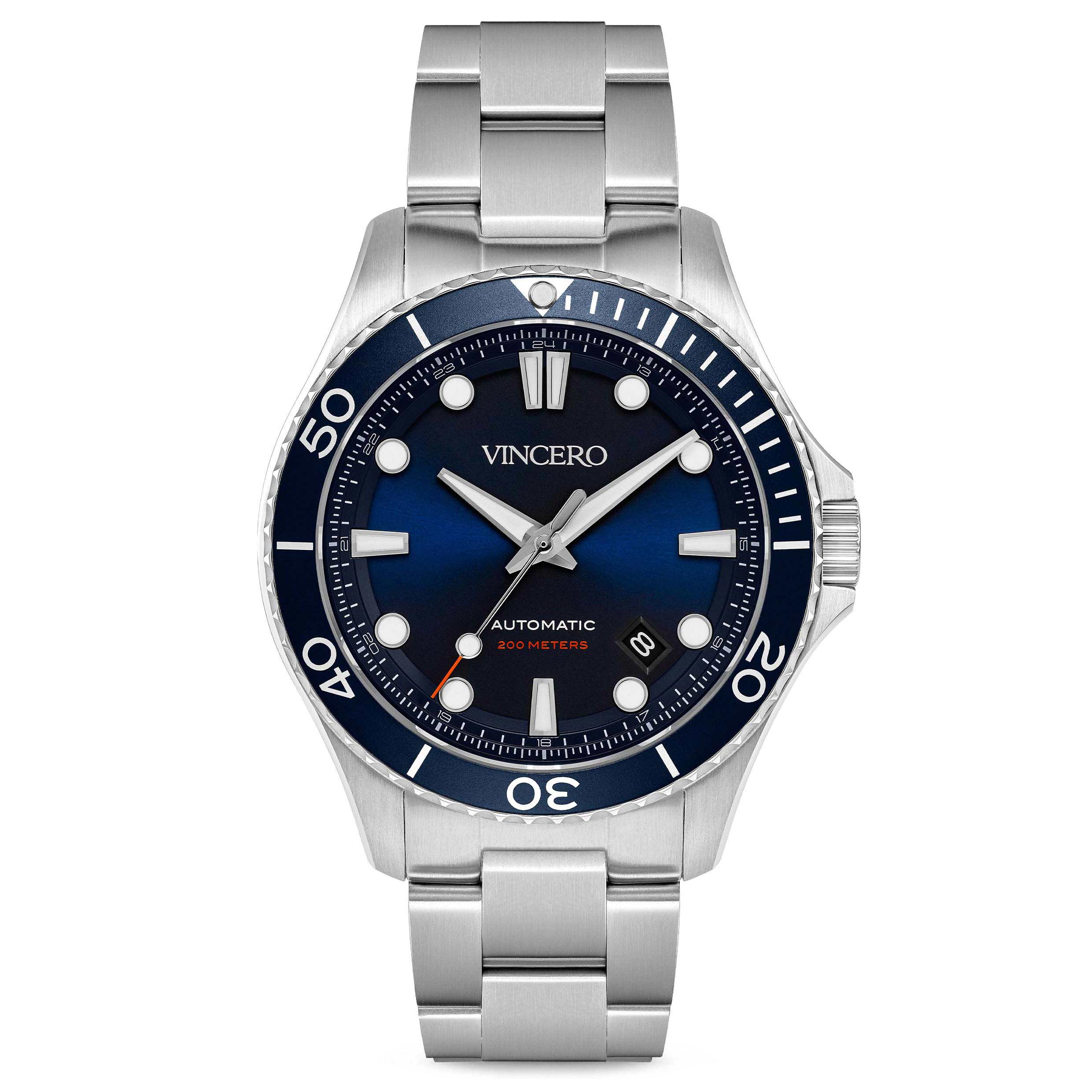 The Argo Automatic dive watch in Deep Ocean blue with a professional-grade stainless steel finish.