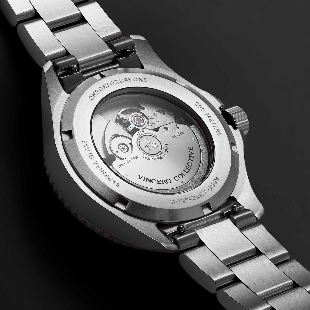 The Argo Automatic Dive Watch in Green and Silver