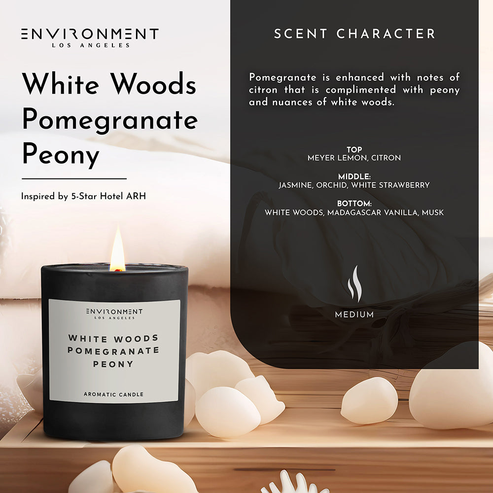 White Woods Pomegranate Peony 8oz Aromatic Candle