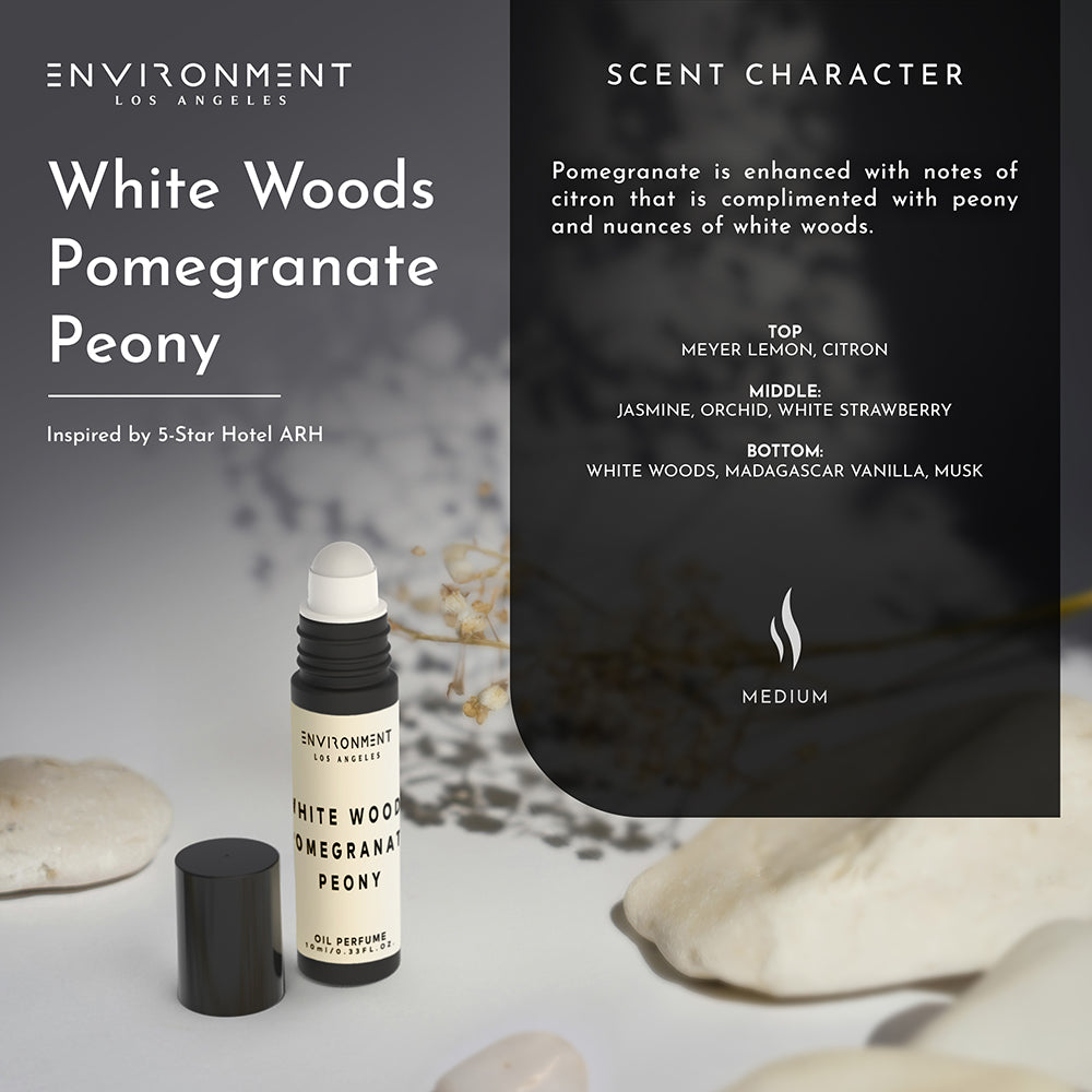 White Woods Pomegranate and Peony Roll-on Oil Perfume