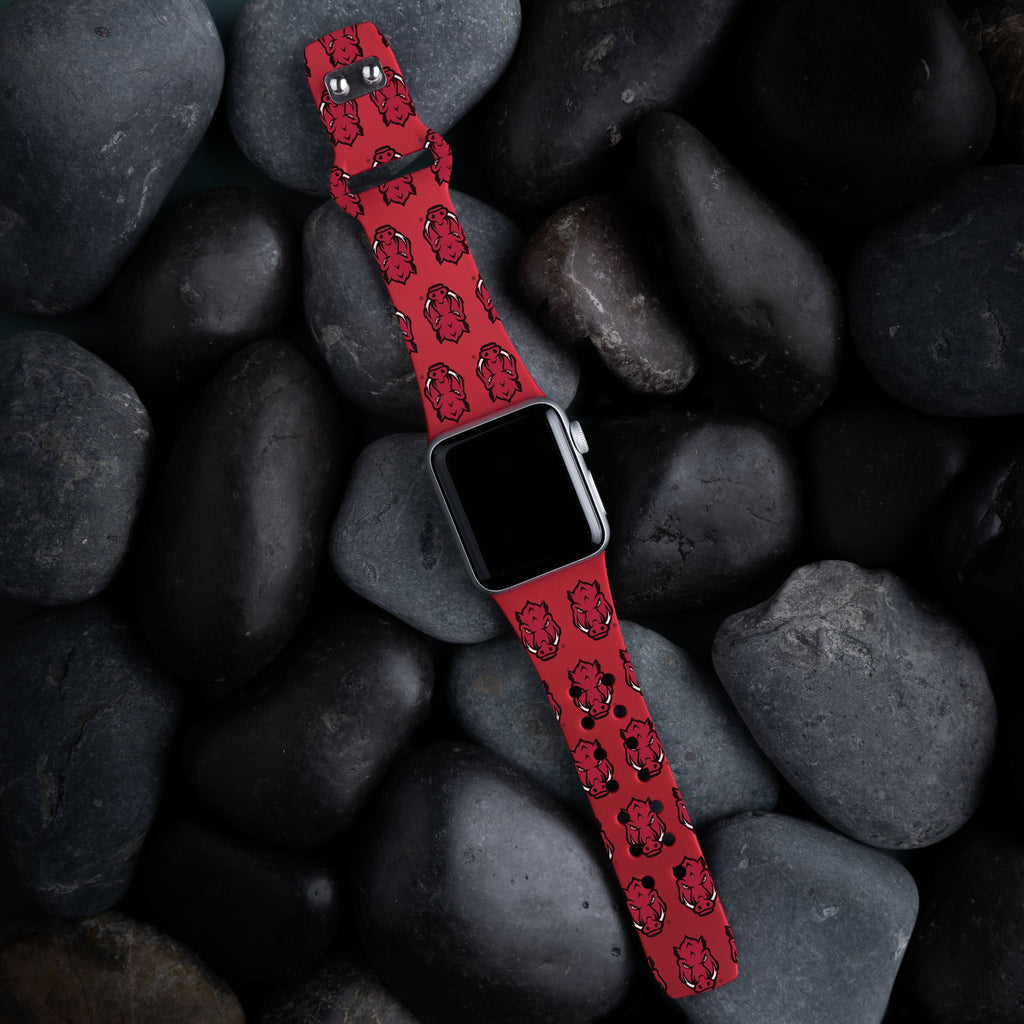 Arkansas Razorbacks HD Apple Watch Band Sports Silicone Strap
