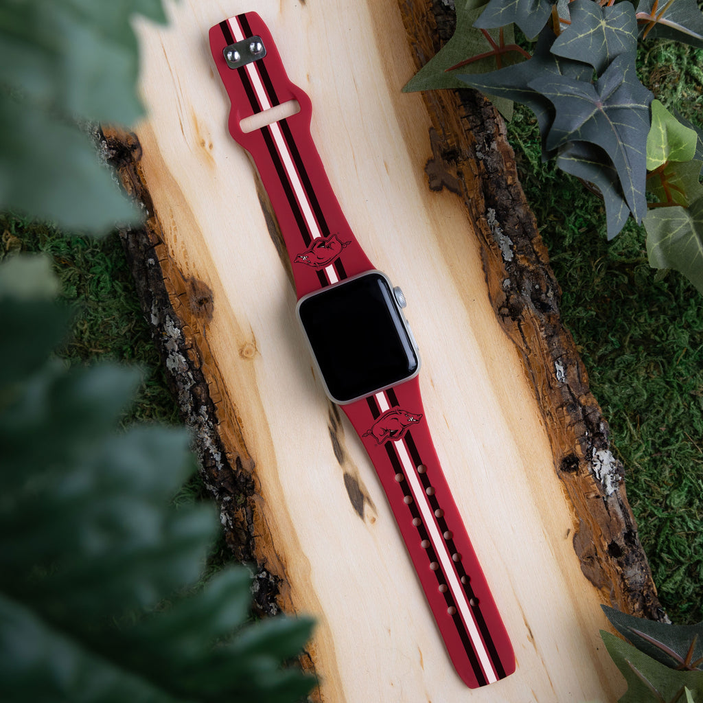 Arkansas Razorbacks HD Apple Watch Band Sports Silicone Strap