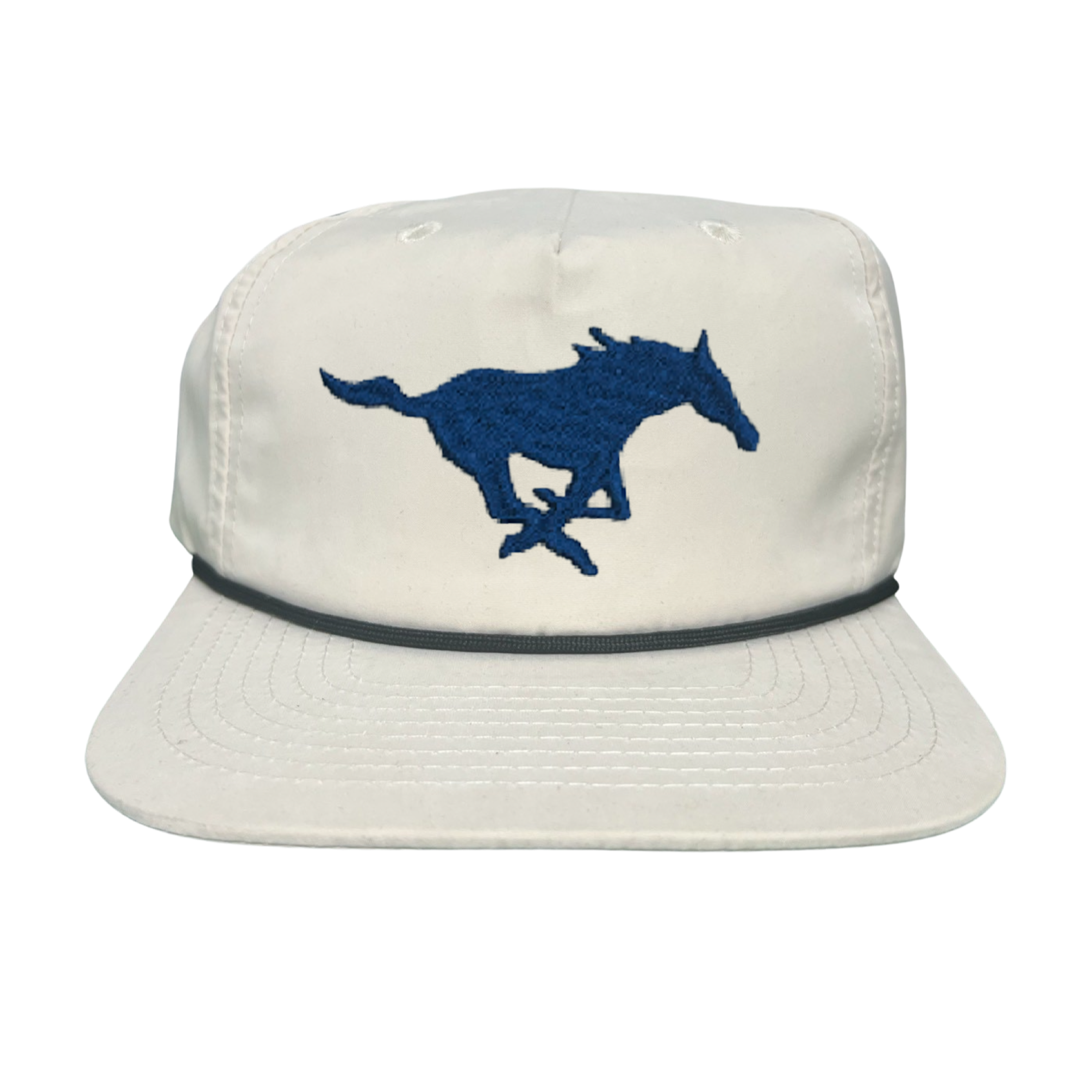 SMU Mustang Embroidered Snapback Hat - Collegiate Team Apparel