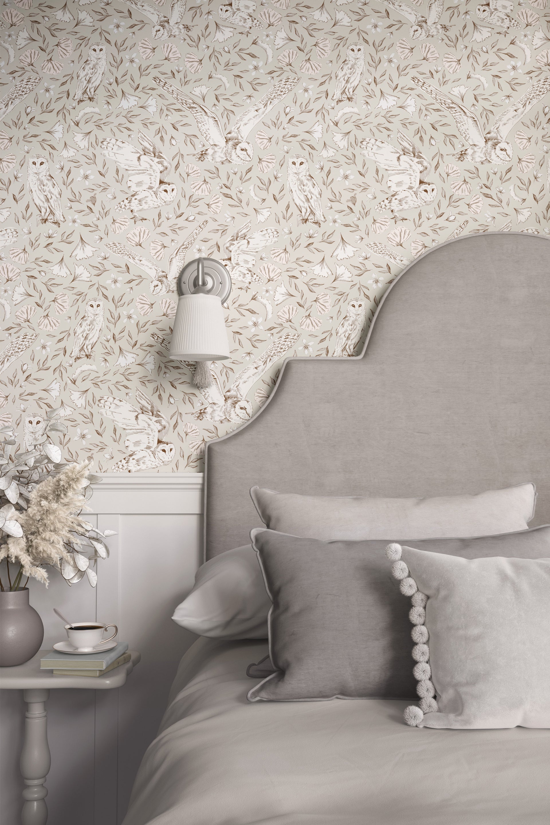 Artemis Removable Wallpaper in Beige, Ochre-Yellow and Brown