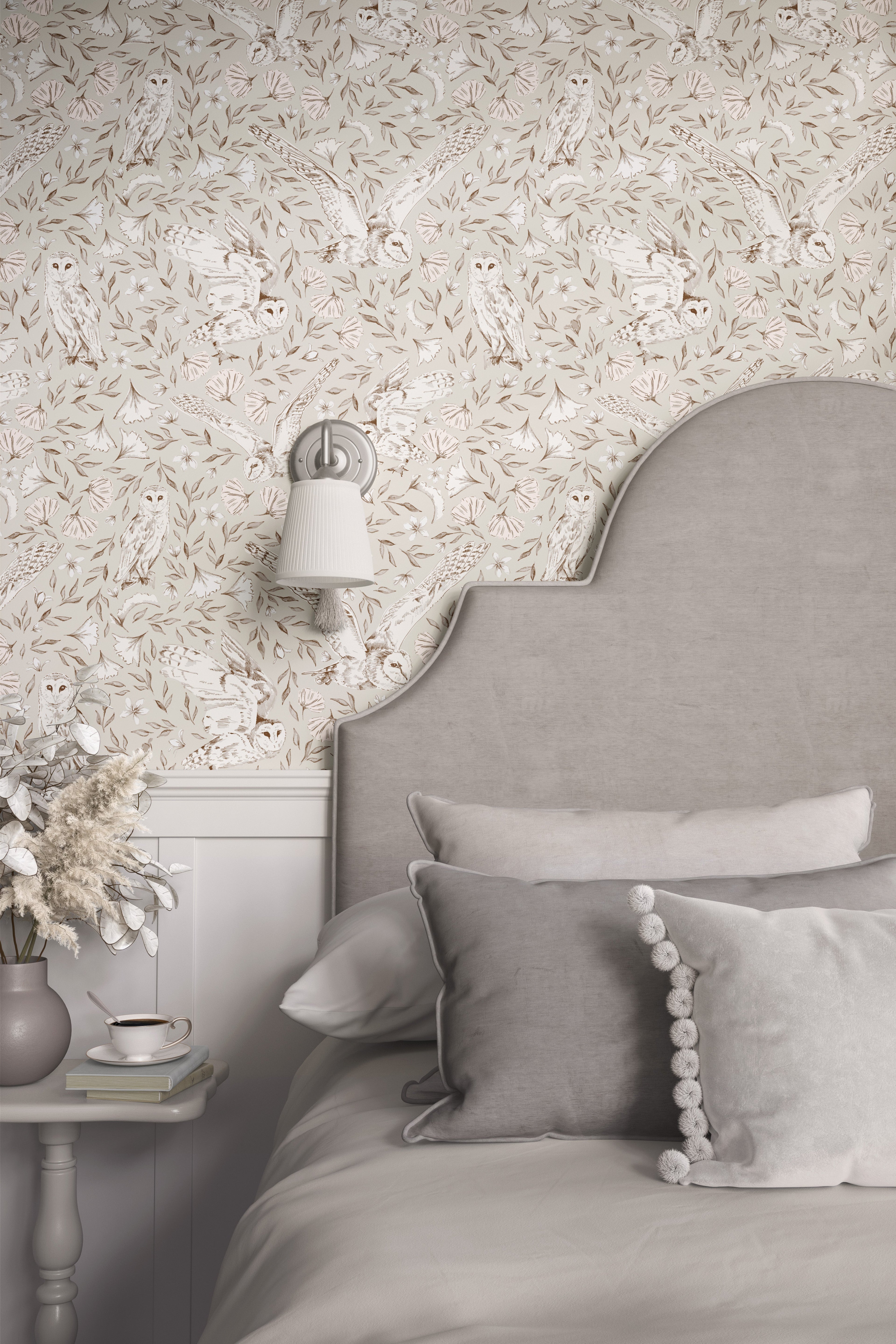 Artemis Removable Wallpaper in Beige, Ochre-Yellow and Brown