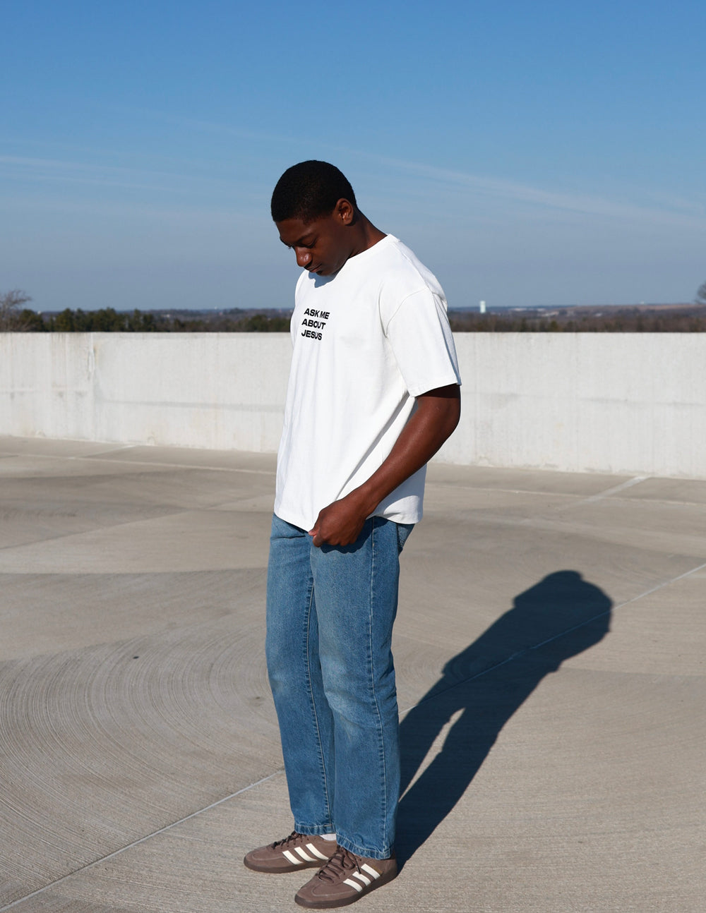 Ask Me About Jesus Heavyweight Cotton Boxy Tee - Unisex Streetwear