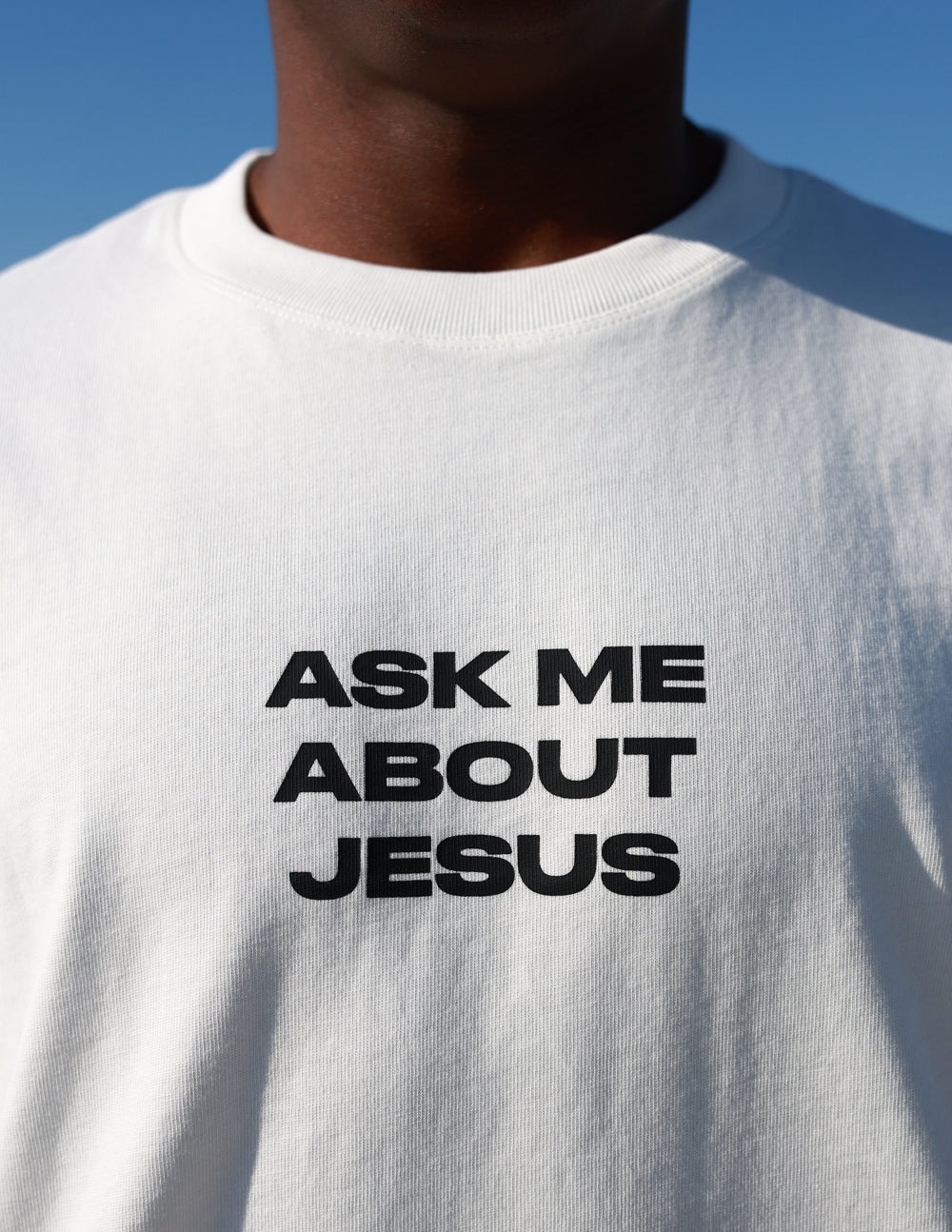 Ask Me About Jesus Heavyweight Cotton Boxy Tee - Unisex Streetwear