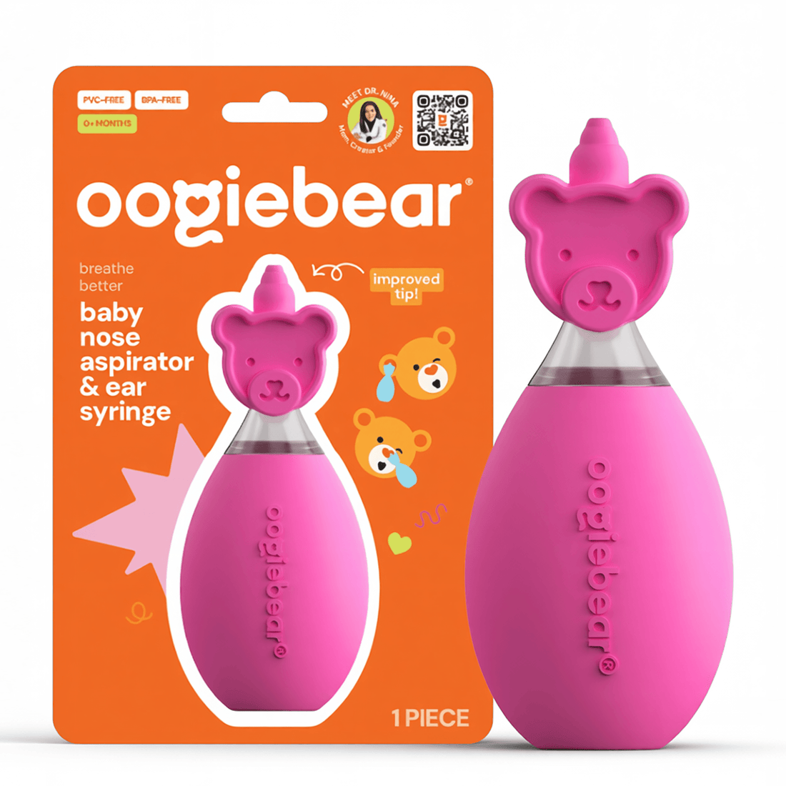 Baby Nose Aspirator & Ear Syringe: Safe Silicone Nasal Relief