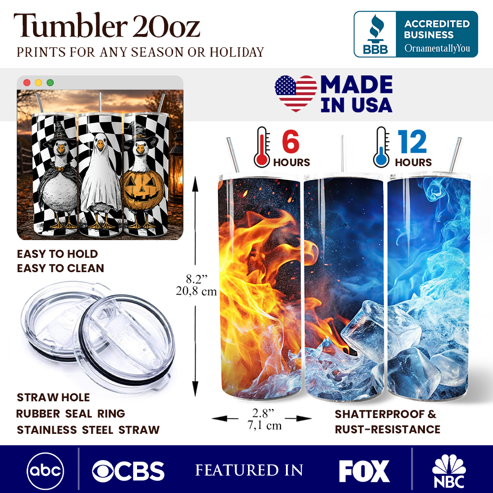 Haunting Honkers Goose Halloween 20oz Stainless Steel Tumbler