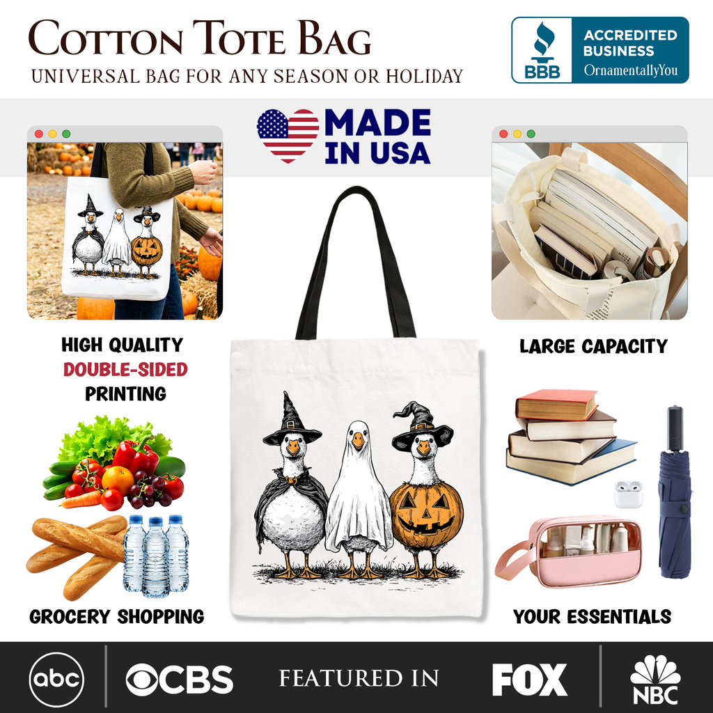 Haunting Honkers Goose Tote Bag Funny Halloween Costume Gift