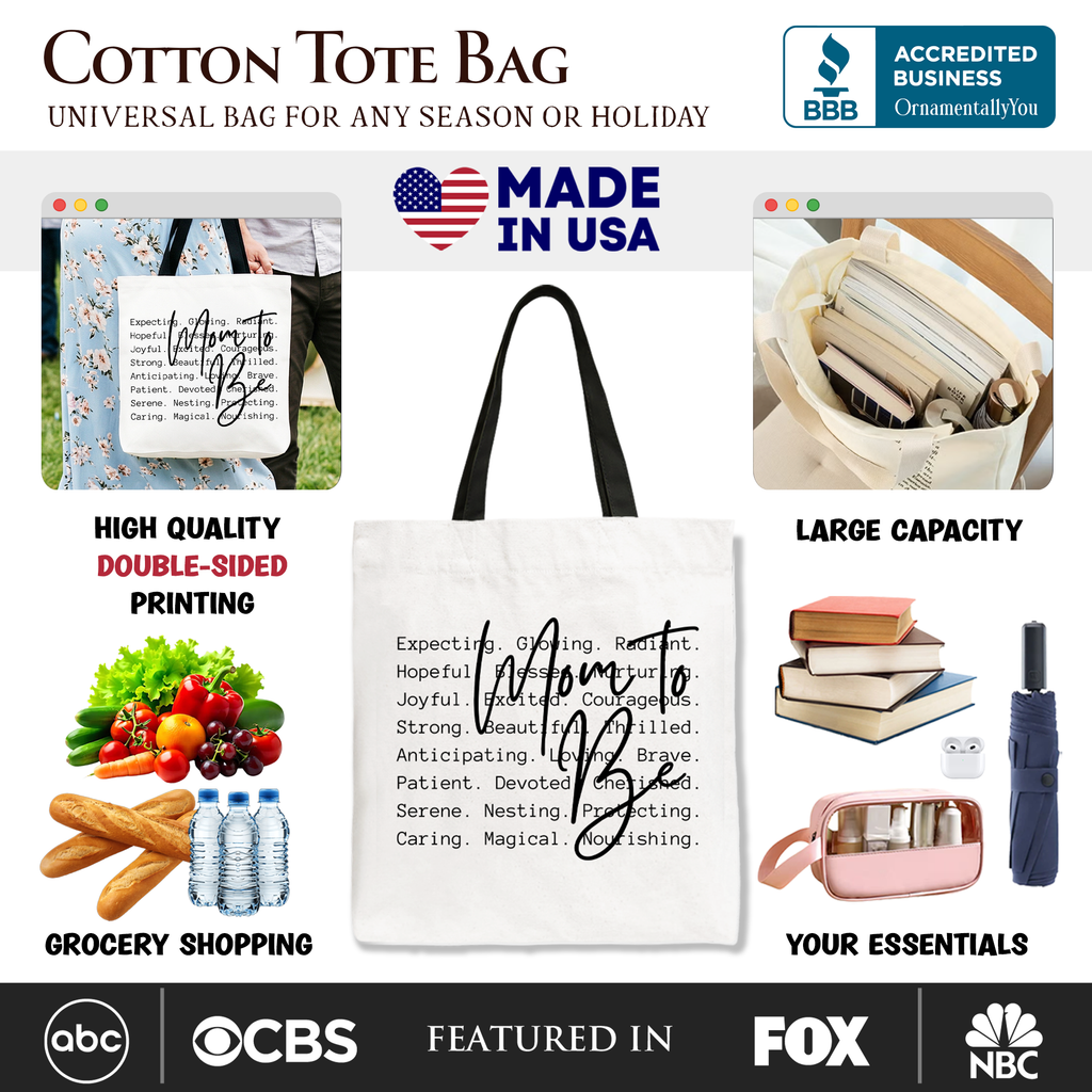 Future Mama Definition Pregnancy Announcement Canvas Tote Bag