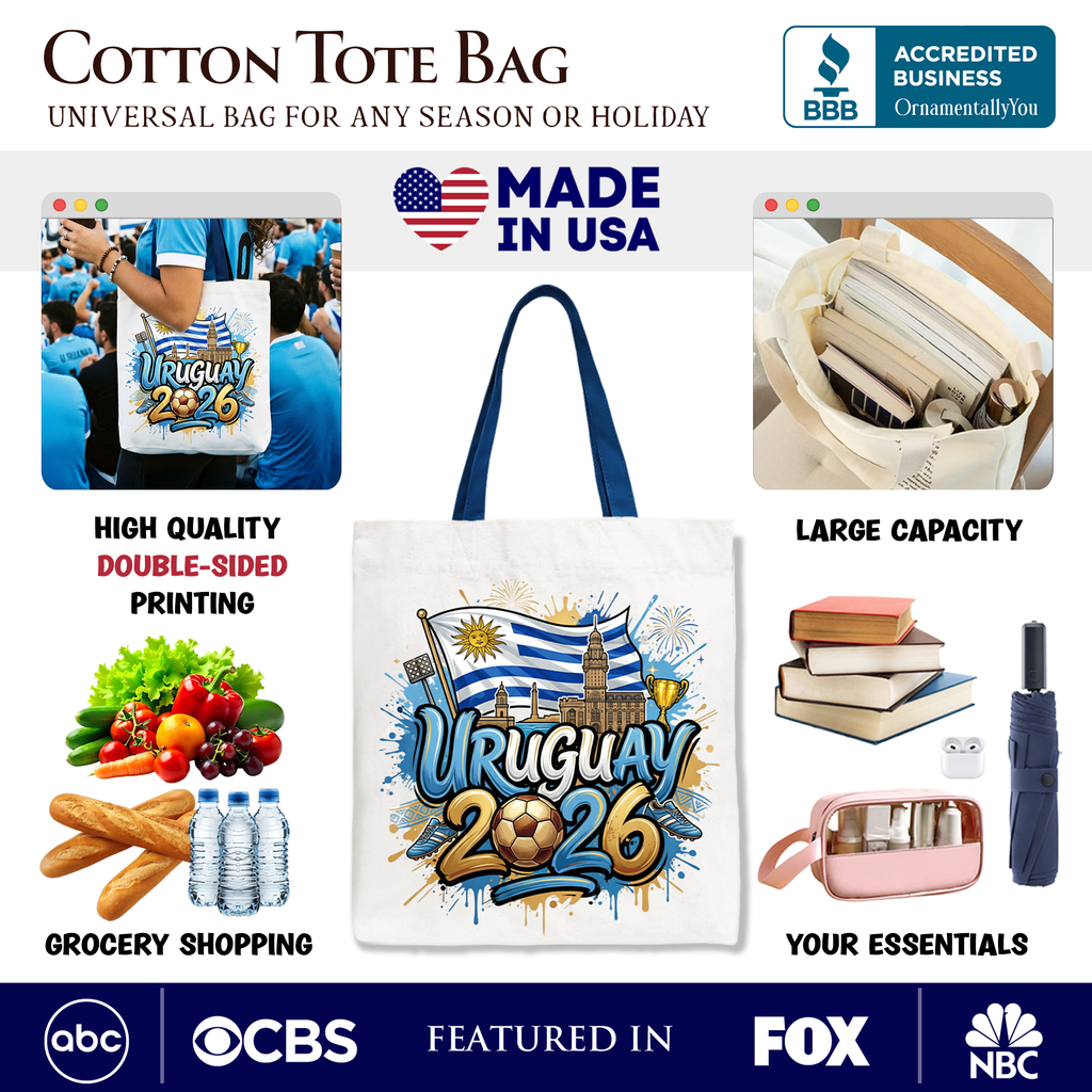 Uruguay 2026 Soccer World Cup Fan Tote Bag – La Celeste Gift Shopper