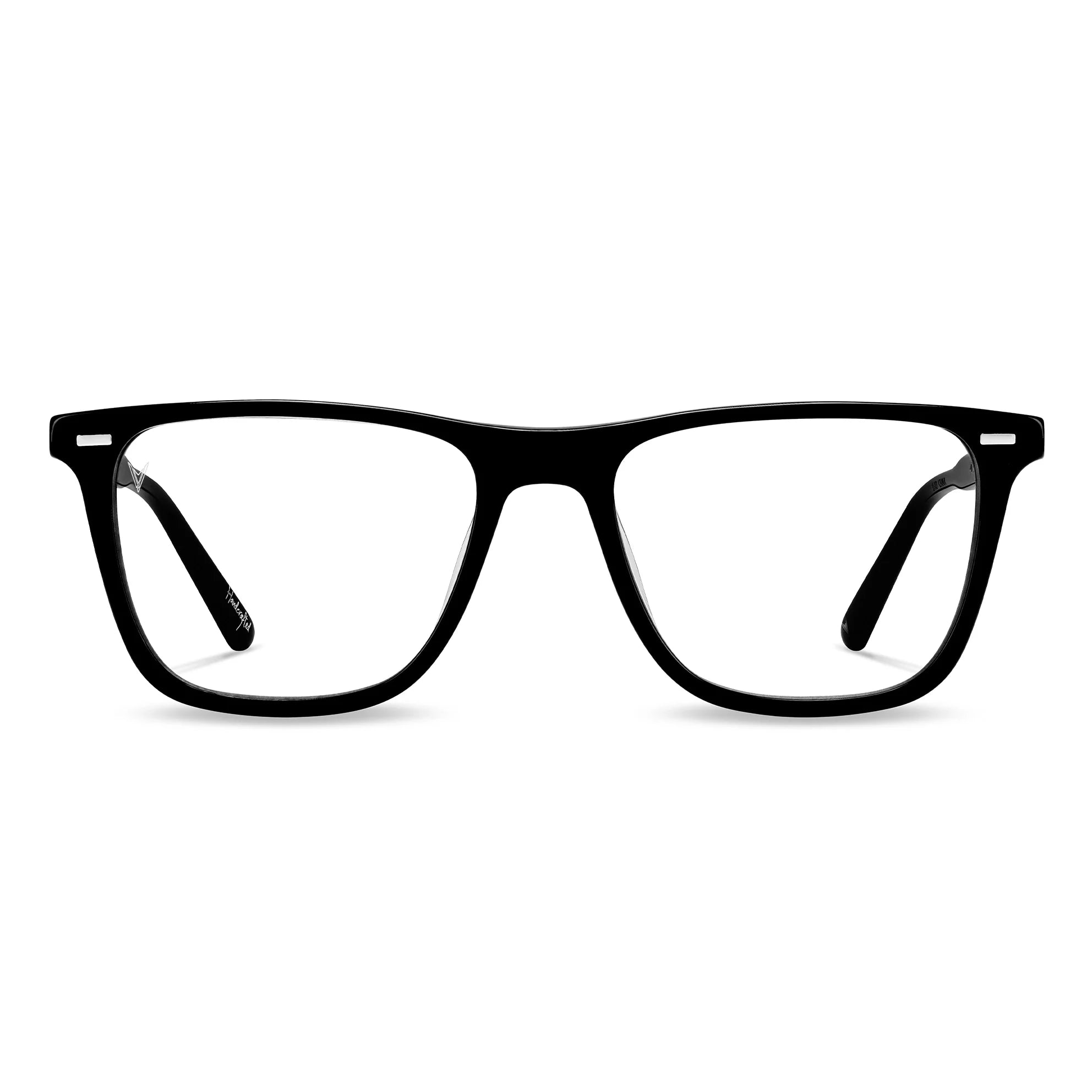 Atwater blue light blocking glasses in jet black featuring a classic, lightweight frame design.