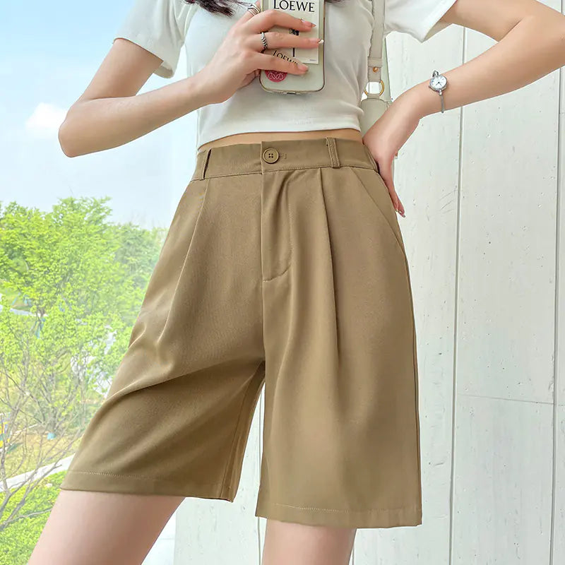 Women's High Waist Wide Leg Shorts Summer Casual Bottoms - Image 2
